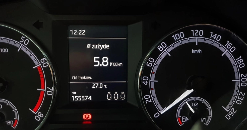 Skoda Octavia cena 62500 przebieg: 155574, rok produkcji 2018 z Krzywiń małe 301